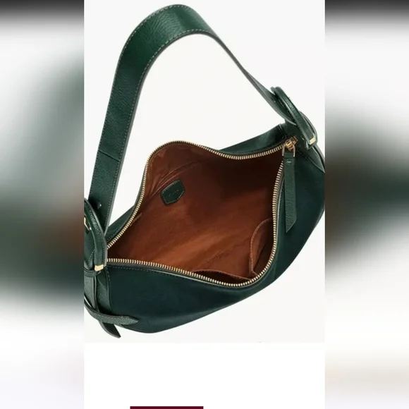 FOSSIL Women's Dark Green SUEDE HOBO Crescent Shoulder Bag - Picture 3 of 4